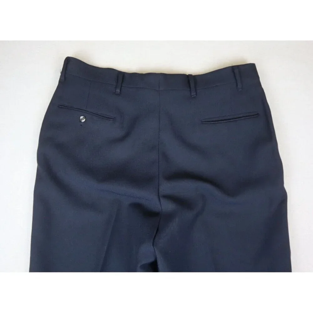VINTAGE MEN'S NAVY BLUE SUIT - LA MAR CLOTHES - SIZE 42L PANTS 38x33
